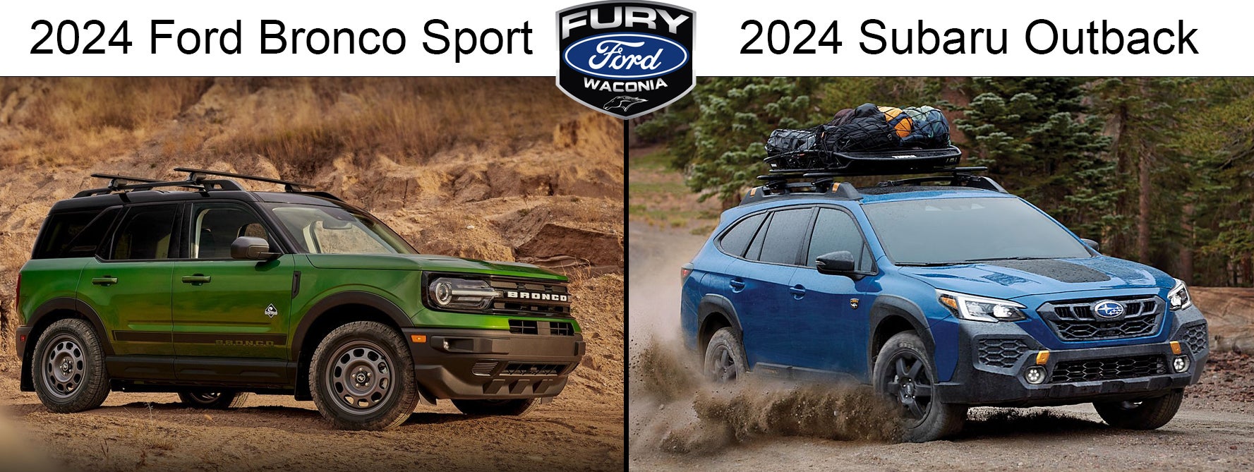 2024 Ford Bronco Sport vs 2024 Subaru Outback