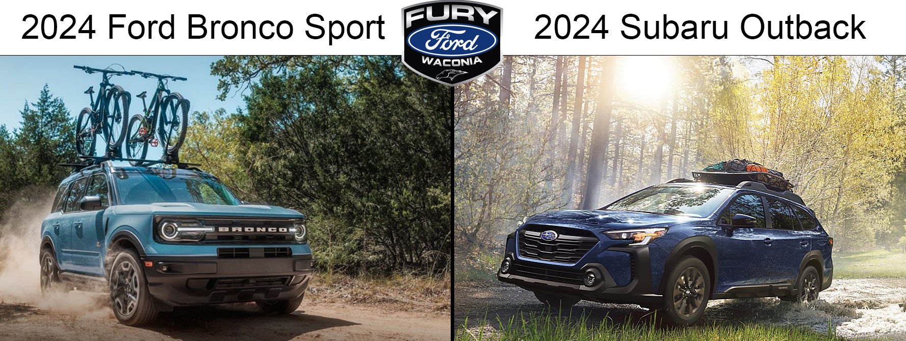 2024 Ford Bronco Sport vs 2024 Subaru Outback