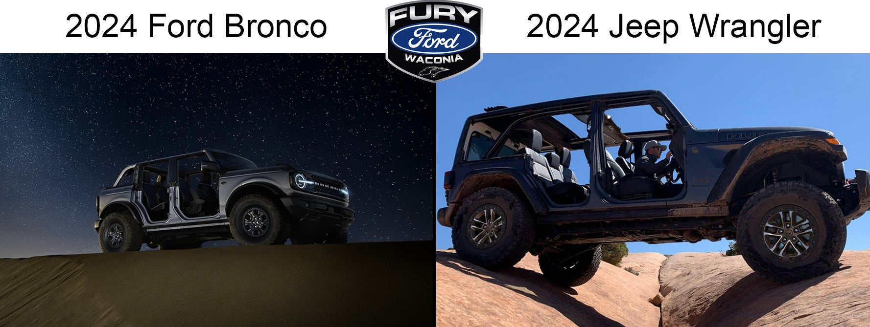 2024 ford bronco vs. the 2024 jeep wrangler