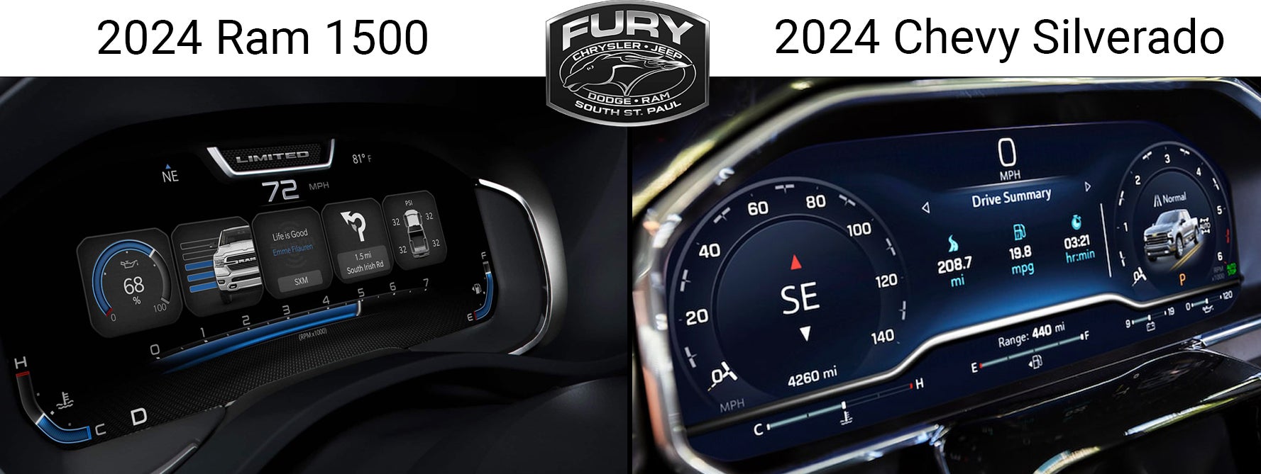 2024 ram 1500 vs the 2024 chevy silverado