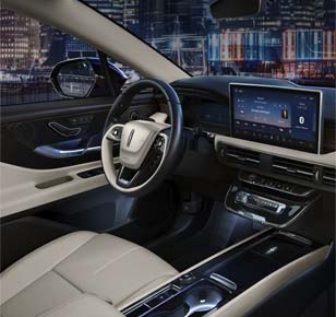 leather-wrapped steering wheel