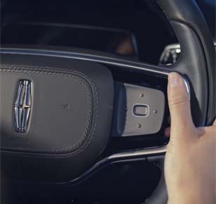 Leather-wrapped steering wheel