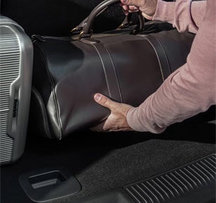 Leather-wrapped steering wheel
