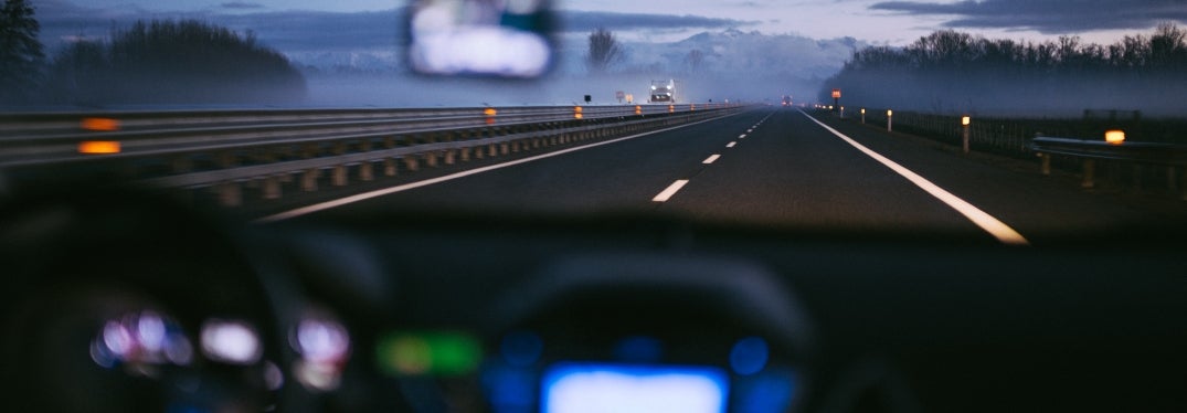 Driving on Foggy Highway