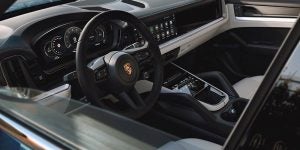 Interior of a 2024 Porsche Cayenne.