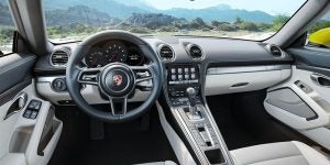Interior of a 2025 Porsche 718 Boxster.