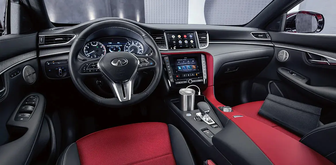 2023 INFINITI QX55 Interior Cabin Front Seats in Monaco Red