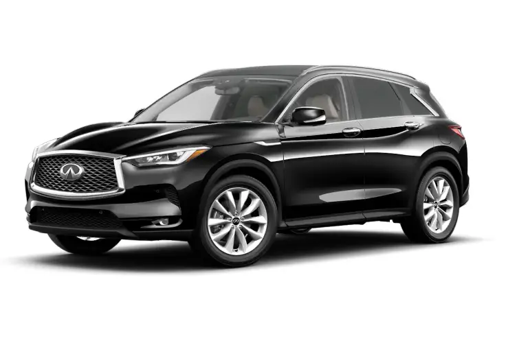 2022 INFINITI QX50 Black Obsidian side front view