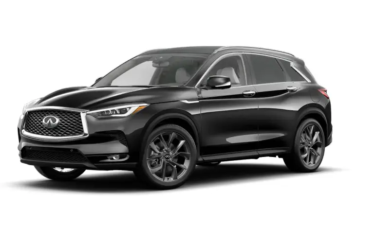 2022 INFINITI QX50 Mineral Black side front view