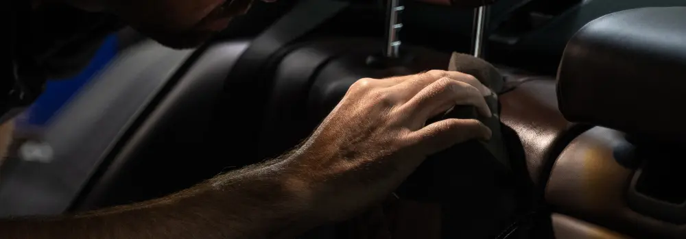 cleaning seats in vehicle