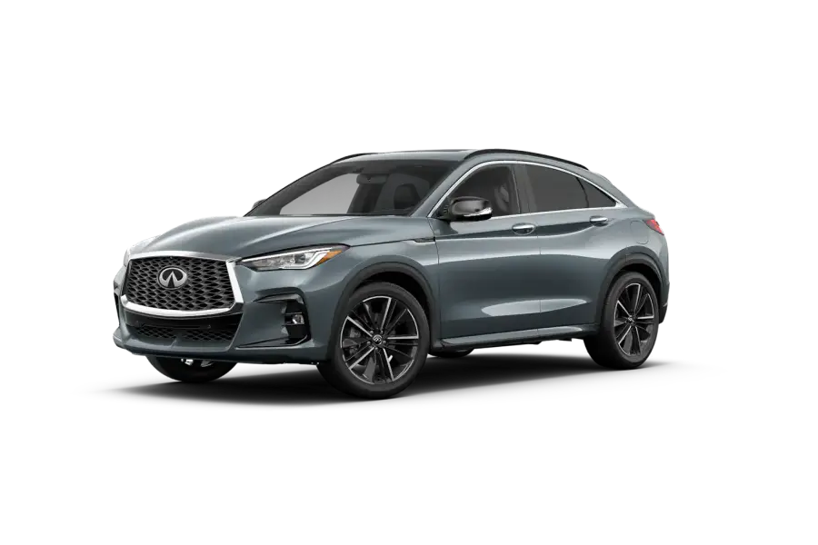 2023 INFINITI QX55 Exterior Driver Side Front Profile in Slate Gray