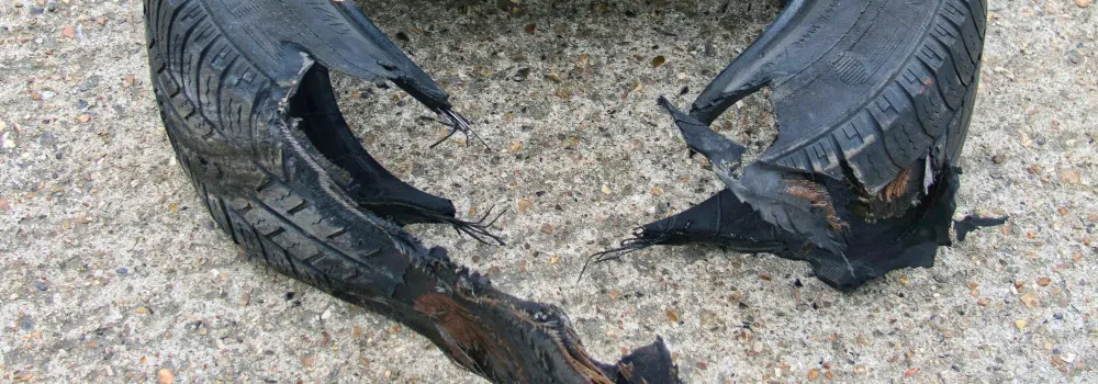 damaged tire