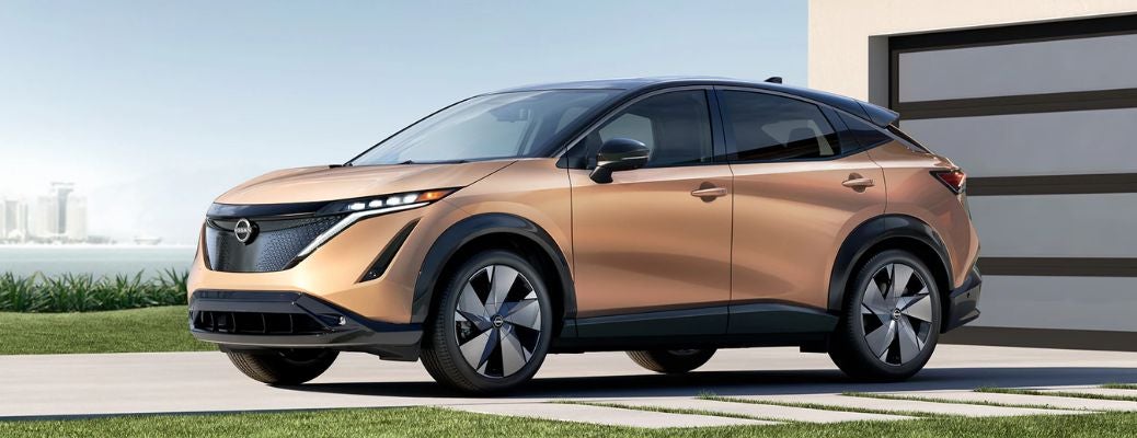 Front-side view of the 2023 Nissan Ariya