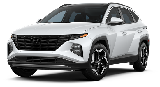 A white Hyundai Tucson SUV