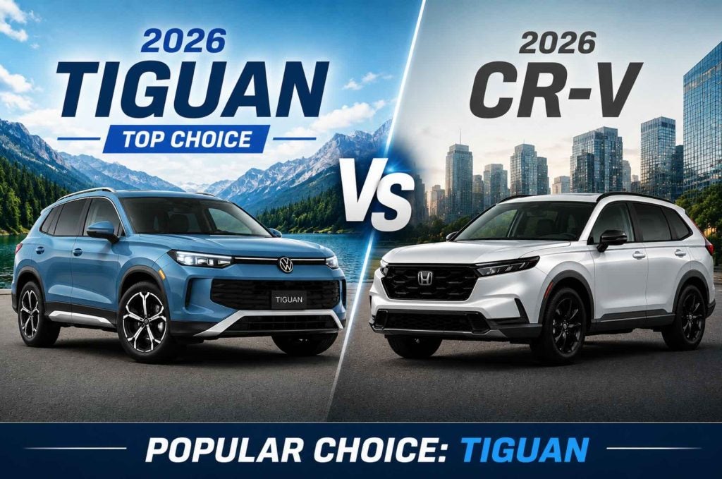 2026 Volkswagen Tiguan and the Honda CR-V.