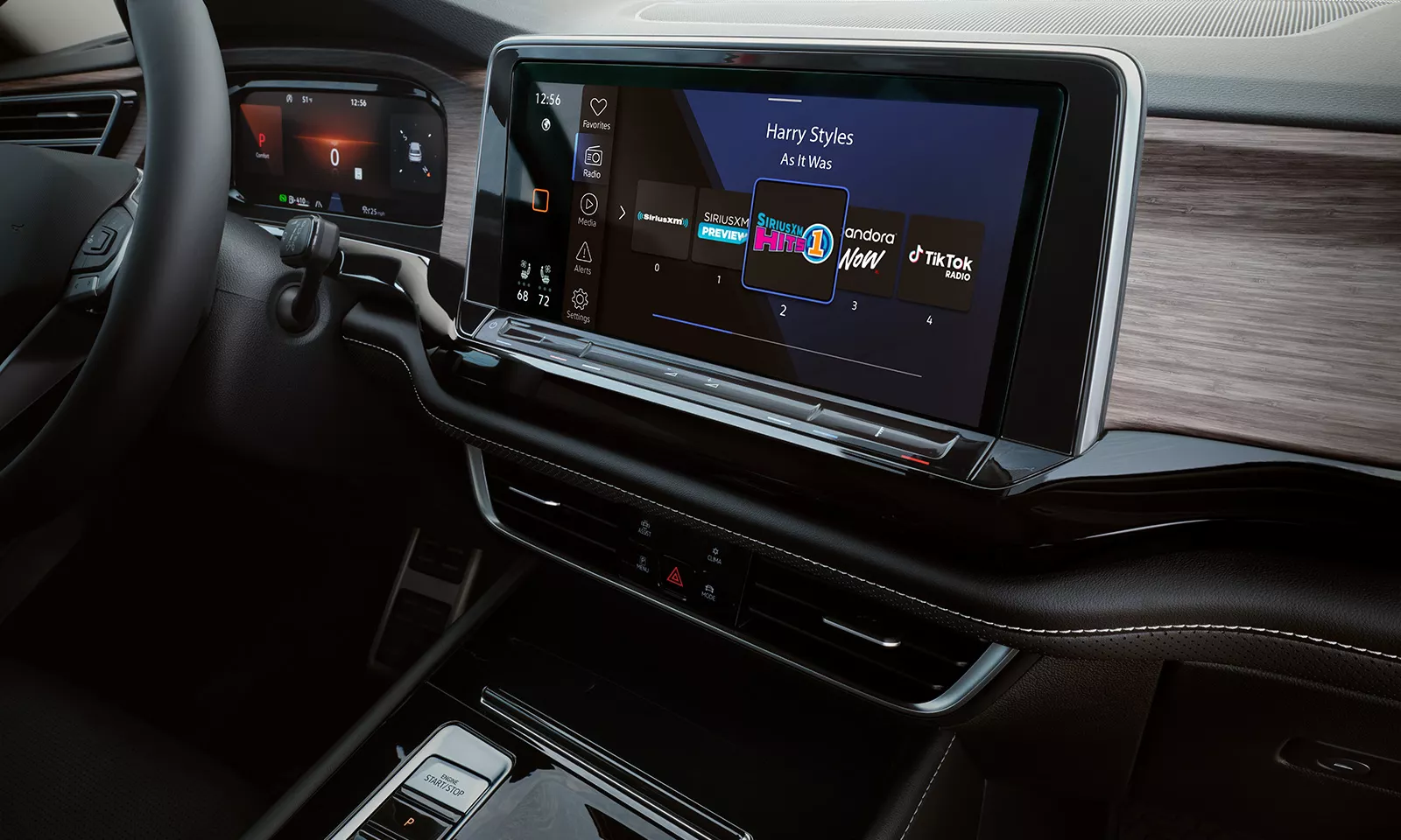 2024 VW Atlas Sirius XM showing available channels