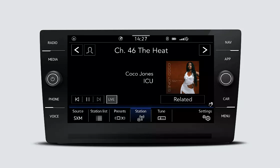 2024 VW Jetta Sirius XM touchscreen interface