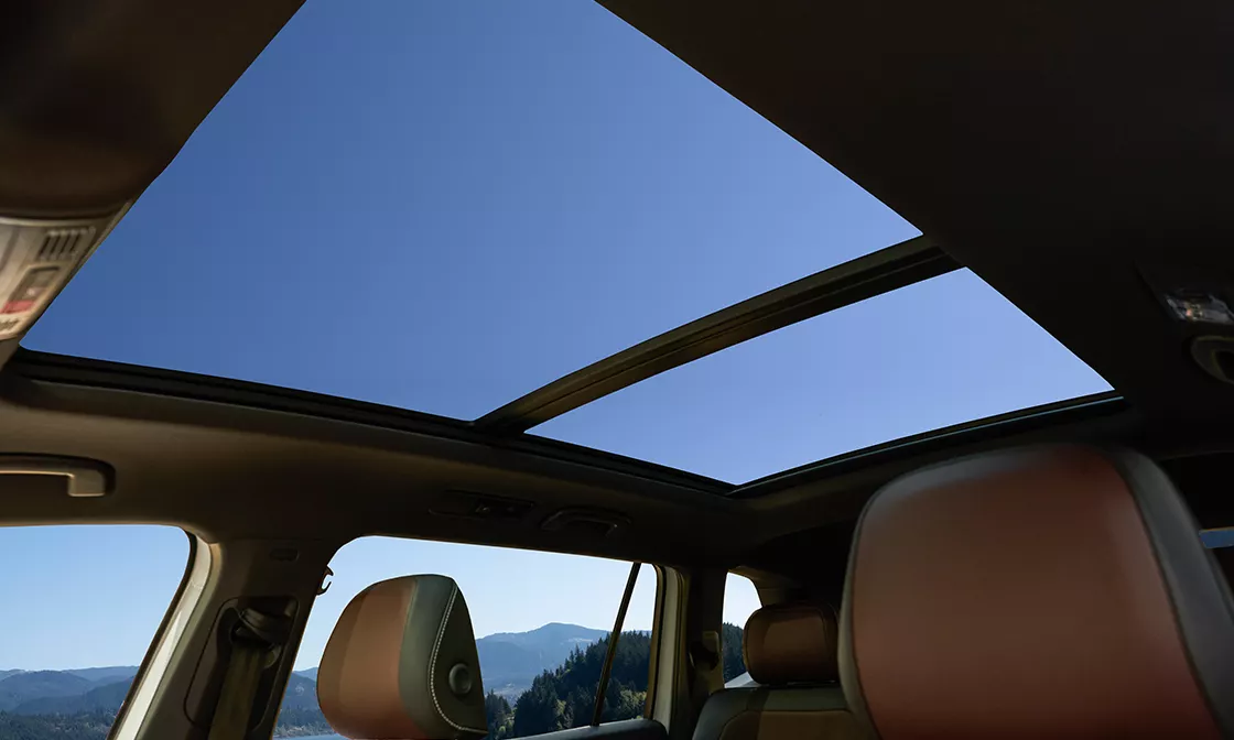 2024 VW Tiguan Cross Sport Available panoramic sunroof 