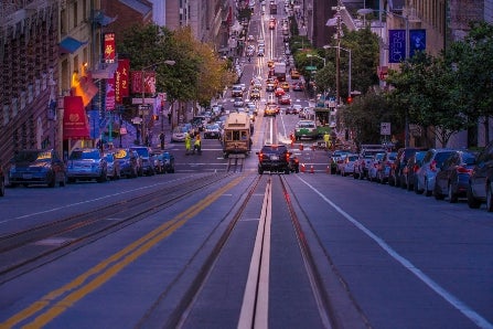 Steep Road in Bay Area