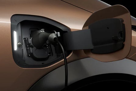 Nissan Aya EV Charging Port Plugged In