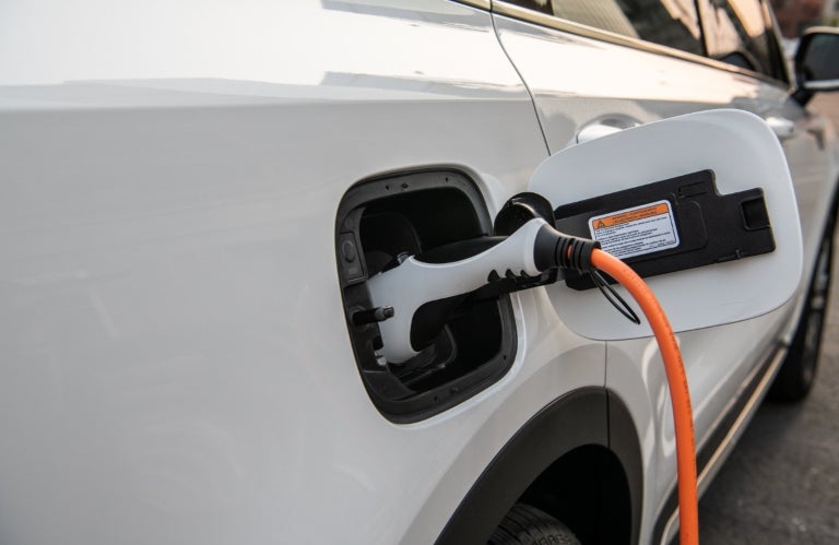 Kia Niro PHEV with Charging Cable Plugged In
