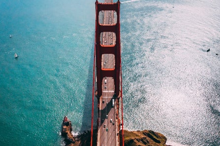 Aerial View of Golden Gate Bridge