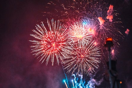 Fireworks in the sky