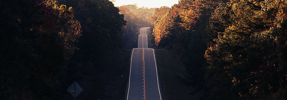 Hilly Road in Fall