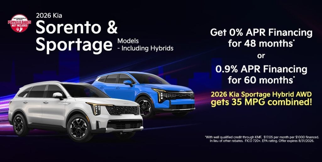 2026 Kia Sorento or 2026 Kia Sportage
