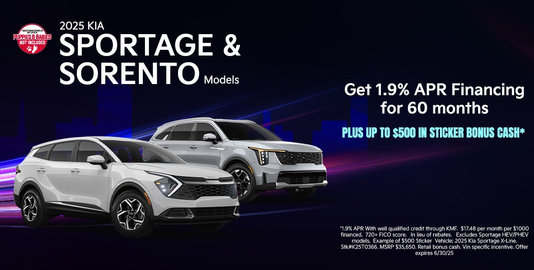 2025 Kia Sportage and 2025 Kia Sorento