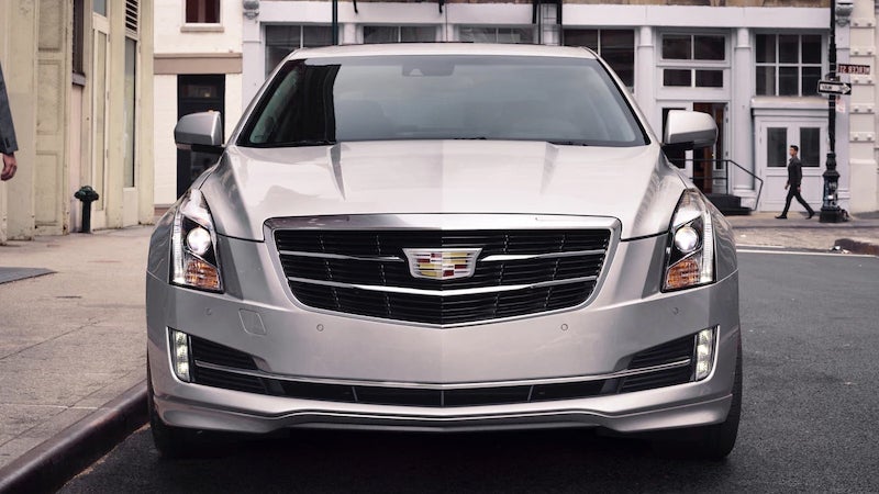 front of cadillac car
