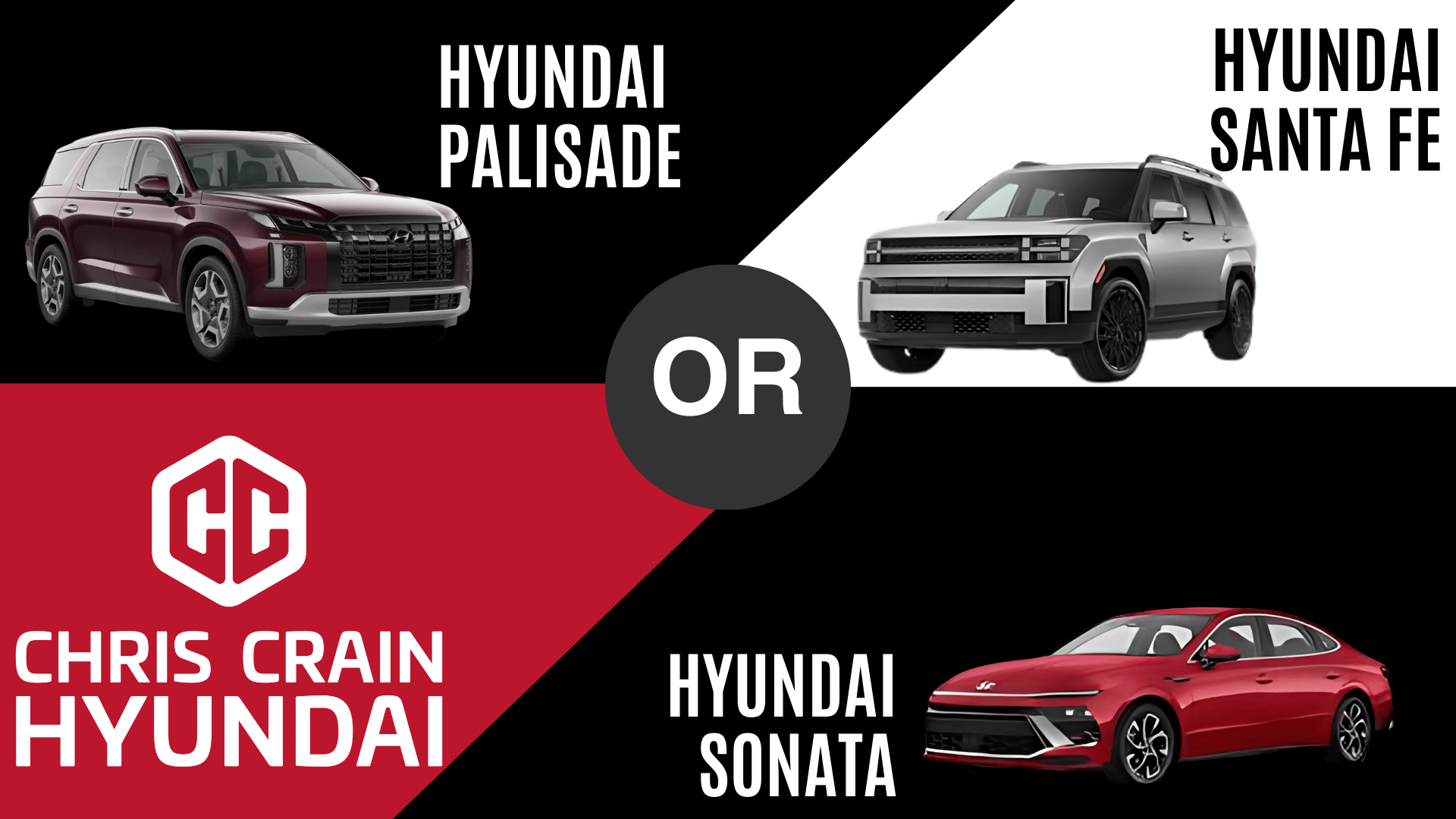 2024 Hyundai Sonata, 2024 Hyundai Santa Fe, and 2024 Hyundai Palisade for sale in Conway, AR