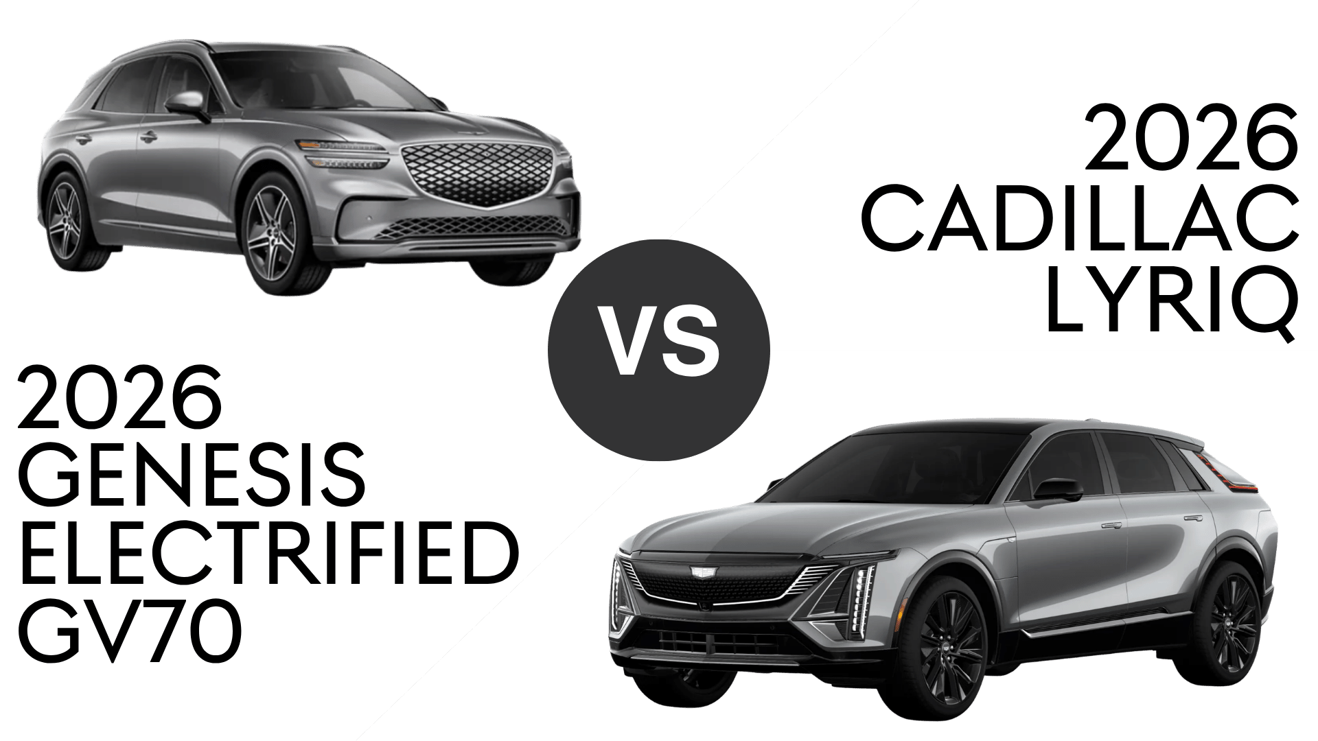 2026 Genesis Electrified GV70 vs 2026 Cadillac LYRIQ comparison blog by Genesis of Conway