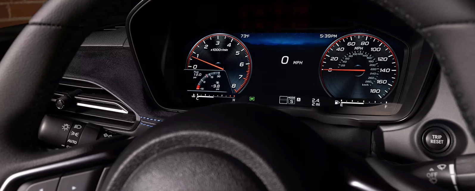 Dashboard of the 2026 Subaru WRX