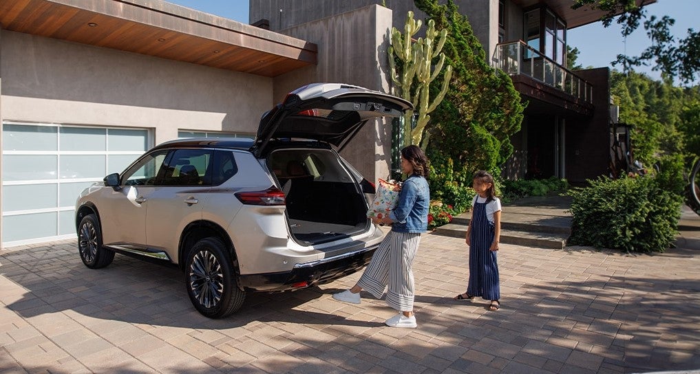 White 2025 Nissan Rogue Cargo Trunk Space