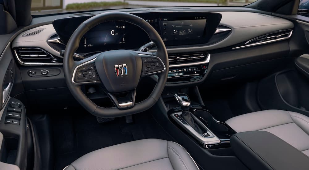 The black interior of a 2025 Buick Envista.