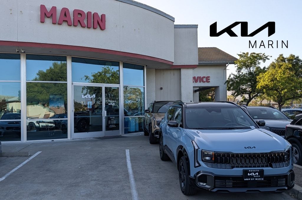 All-new 2027 Kia Seltos parked outside the Kia of Marin dealership in Novato California