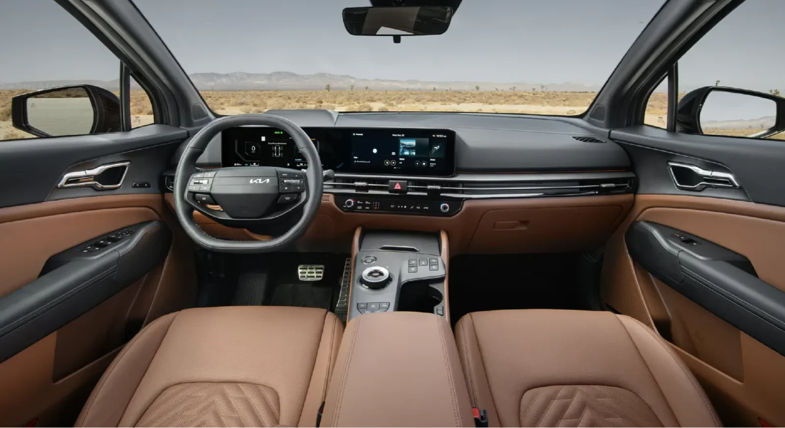 The 2027 Kia Sportage Plug-in Hybrid X-Line Prestige shown with 12.3-in. dual panoramic displays w/ navigation