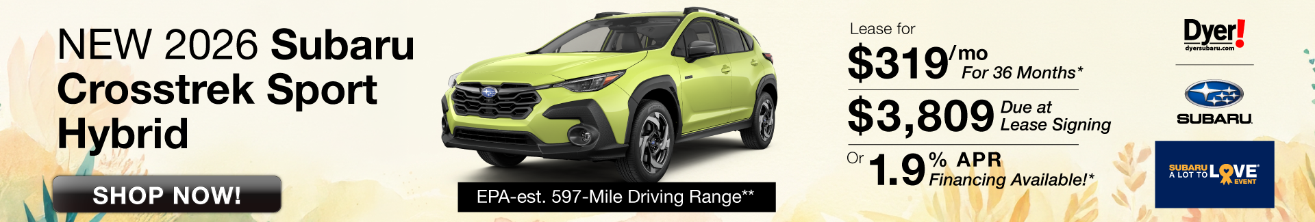 New 2026 Subaru Crosstrek Hybrid for sale or lease Vero Beach