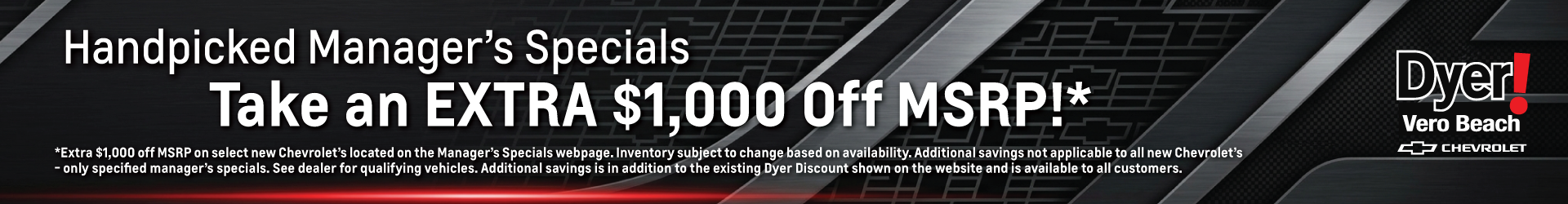 Dyer Chevy Manager Specials in Vero Beach