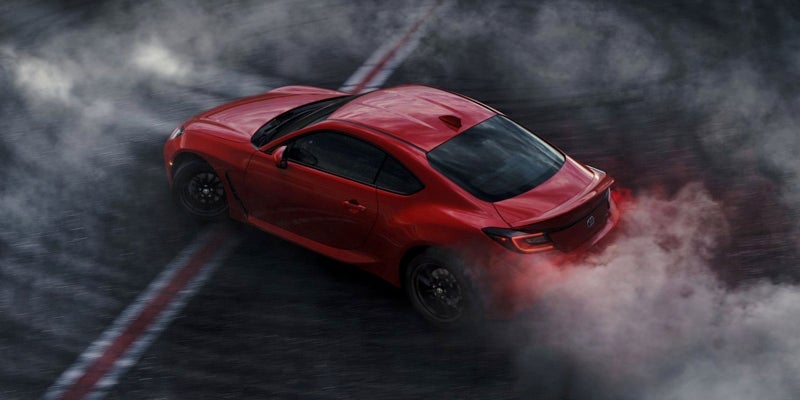 A 2024 Toyota GR86 doing donuts near Kent, OH 