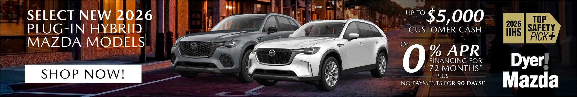 New 2026 MAZDA Plug-In Hybrid models or sale Vero Beach
