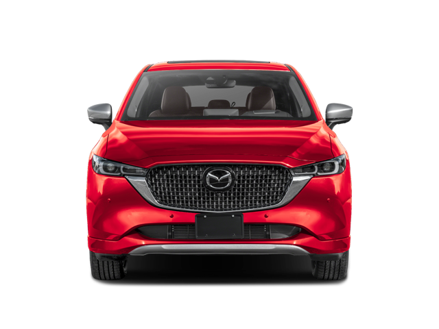 A metallic red CX-5 shot head-on