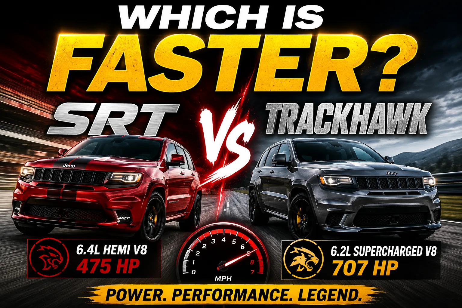 Which is Faster SRT or Track-hawk