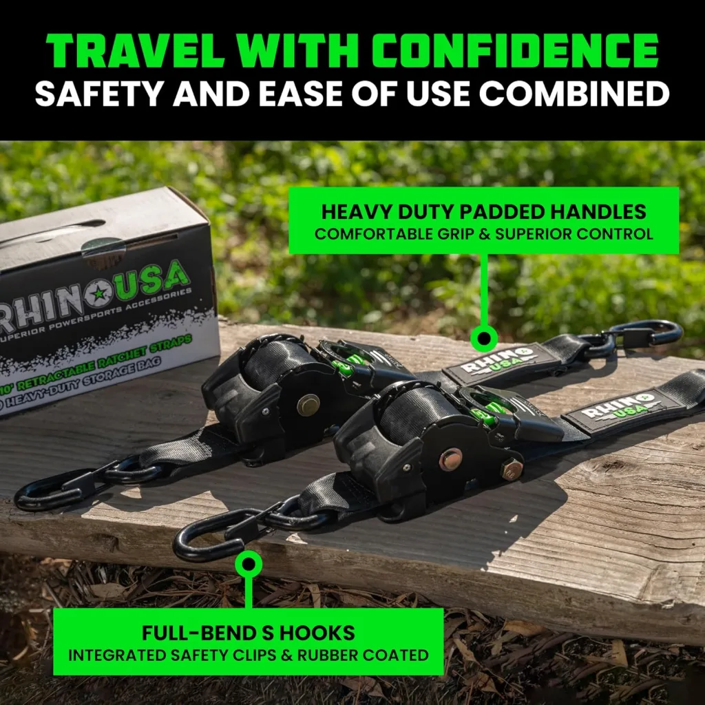 Retractable Ratchet Straps 3