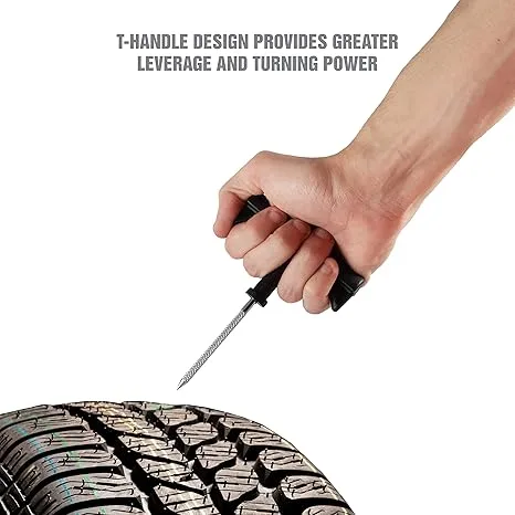 OEMTOOLS 26683 Tire Repair Kit, Auto Tire Plug Kit, Roadside Emergency Car Kit, Car Tire Repair Tools, Rubber Cement for Tire Repair, Lawn Mower Tire Patch