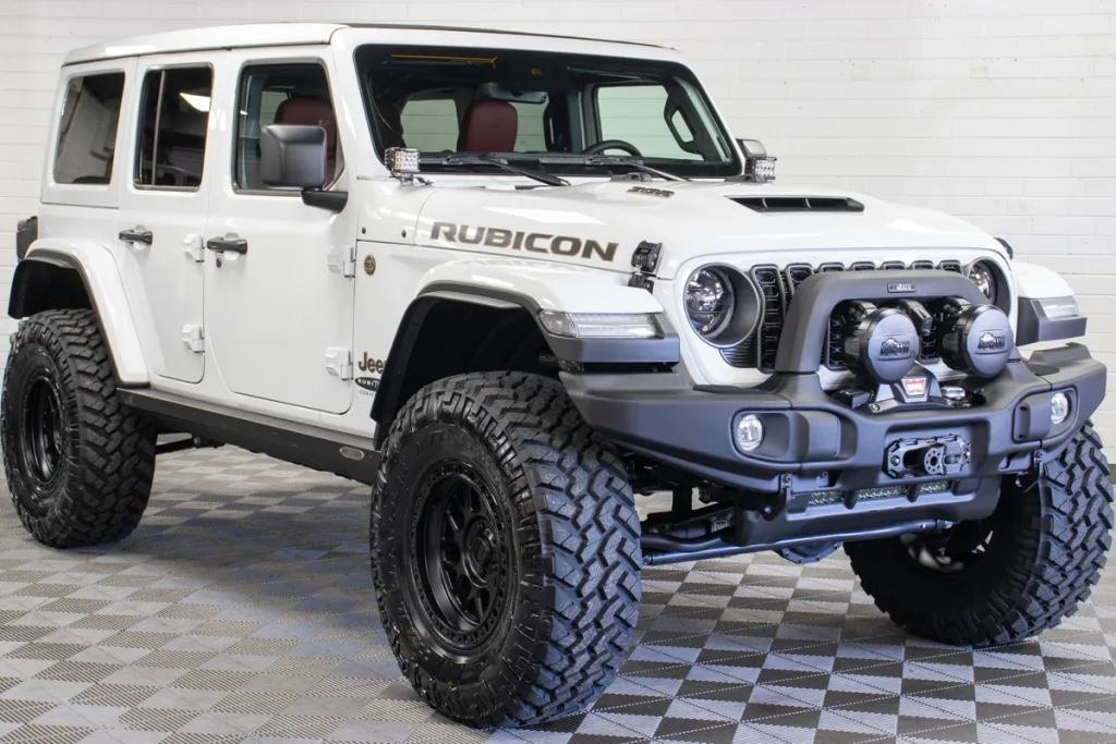 white jeep wrangler