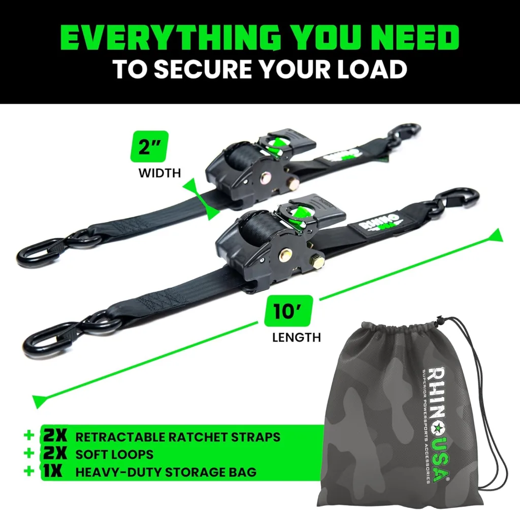 Retractable Ratchet Straps 4
