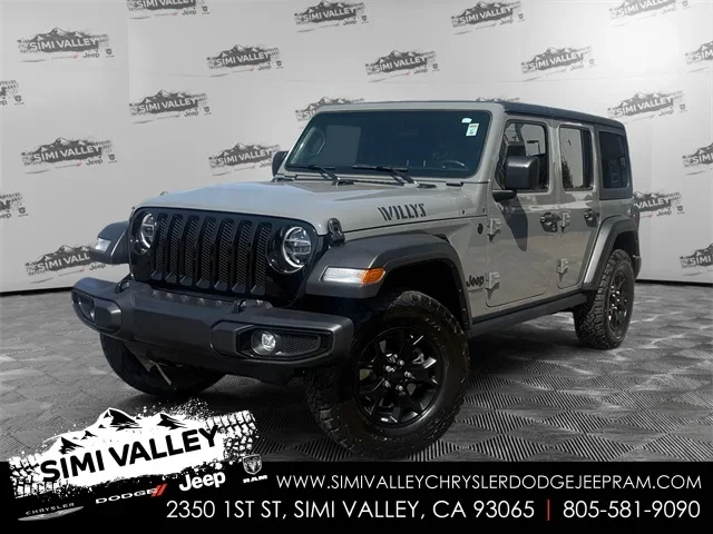 2021 Jeep Wrangler Unlimited Willys – For Sale at Simi Valley Chrysler Dodge Jeep Ram