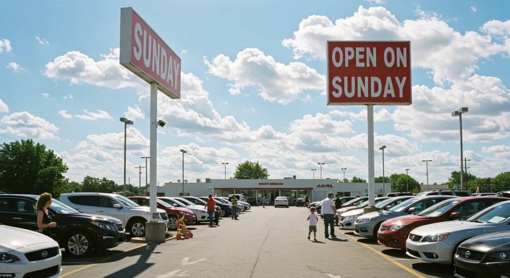 are car dealerships open on sundays